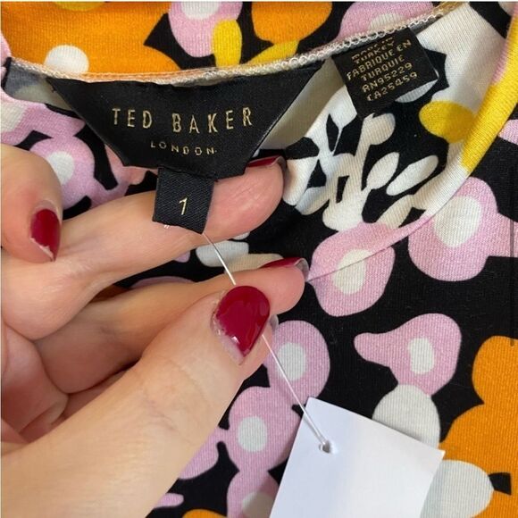 NWOT TED BAKER DELIAHH FLORAL BODYCON MINI DRESS - Picture 6 of 10